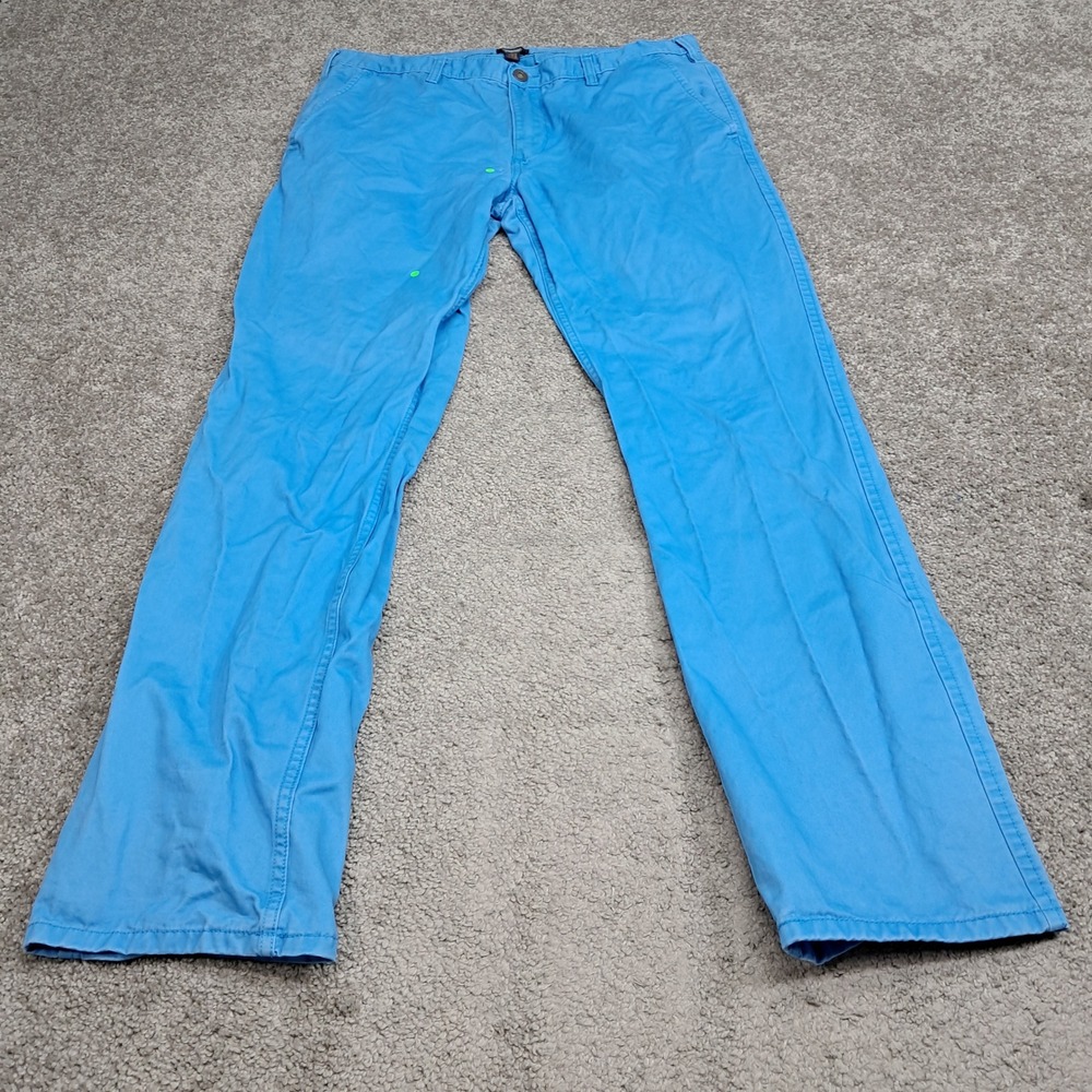 Gap Khakis Lived In Slim Khaki Blue Cotton Pants 36x34 Mens Chinos 8353